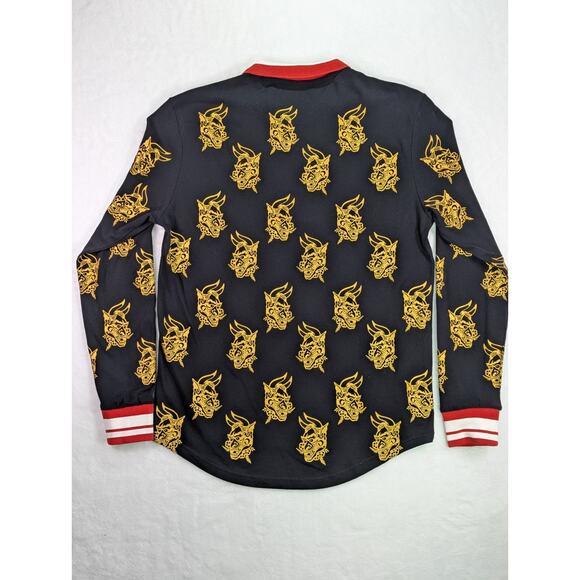 Reason Medium Long Sleeve Rugby Polo w/Dragon Heads,Wasps/Hornets - Picture 8 of 13